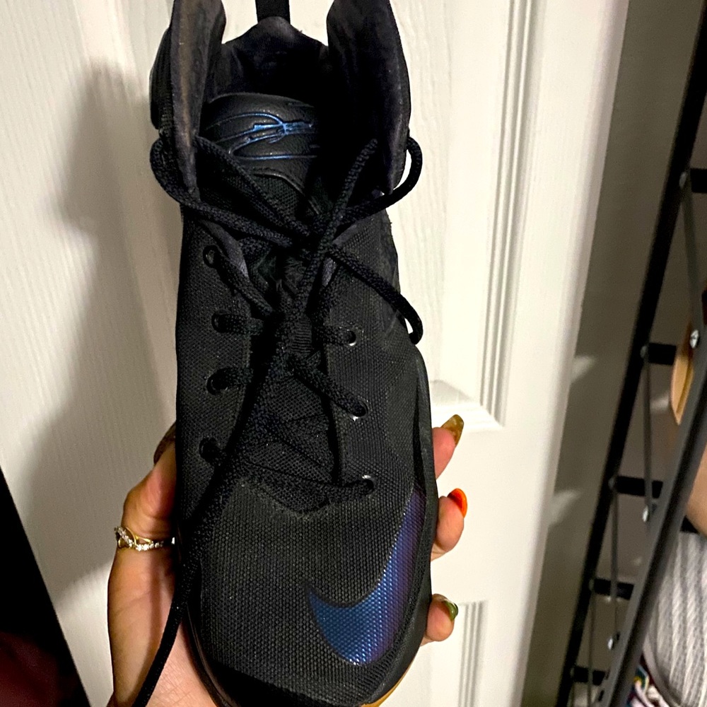 Black high top Lebrons